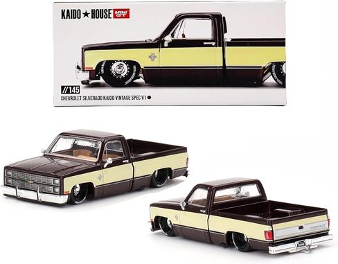 1:64 Diecast Model Car متوافق مع Chevy Silverado Kaido HKS V1 Limited Edition بواسطة Kaido House X Mini GT KHMG174 in Kuwait