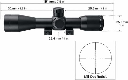 GOTICAL Combo of Compact 4x32 Scope, 6-9 Inches Adjustable Spring Return with Adapter & Mount in Saudi Arabia