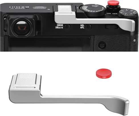 غطاء الحذاء الساخن المعدني بمقبض الإبهام مع زر الغالق لملحقات فوجي FUJIFILM X100VI / X100V (أسود) in Kuwait