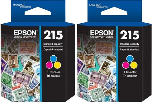 EPSON 215 Ink Standard Capacity Tricolor Cartridge (T215530-S) Works with WorkForce WF-100, WF-110, EC-110 in Saudi Arabia
