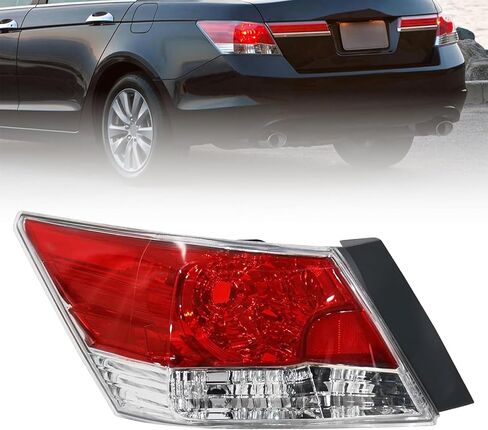 ضوء الذيل متوافق مع 2008 2009 2010 2011 2012 Honda Accord الخلفي الذيل ضوء الجمعية يحل محل 33550-TA0-A01 HO2800172 الجانب الأيسر الهالوجين بدون مصابيح in Kuwait