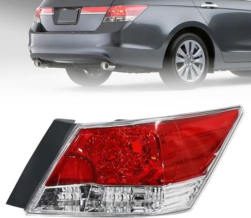 Tail Light Compatible with 2008 2009 2010 2011 2012 Honda Accord Rear Tail light Assembly Replaces for 33550-TA0-A01 HO2800172 Left Side Halogen without Bulbs in Saudi Arabia