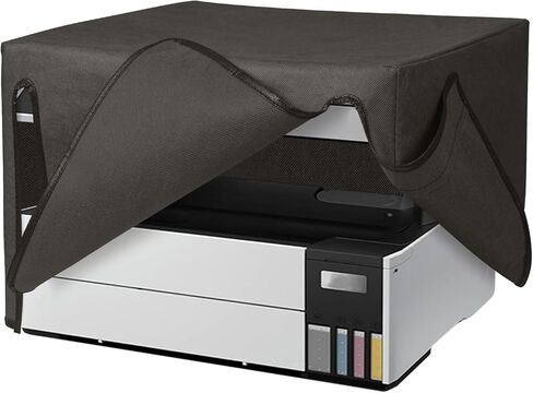 غطاء غبار kwmobile متوافق مع Epson EcoTank ET-4800 / EcoTank ET-4810 - علبة الطابعة - غطاء واقي القماش - رمادي فاتح in Saudi Arabia