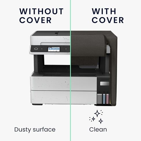 غطاء غبار kwmobile متوافق مع Epson EcoTank ET-4800 / EcoTank ET-4810 - علبة الطابعة - غطاء واقي القماش - رمادي فاتح in Saudi Arabia