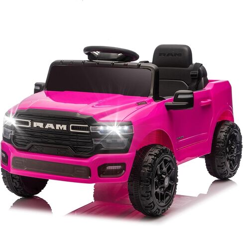 24V 160W RAM 2500 RAKE ON TOY FOR Big Kids ، ركوب 2 مقعدًا على سيارة مع التحكم عن بعد ، ركوب على شاحنة مع تعليق 4-WHEEL ، وتخزين سرير الشاحنة ، والأوضاع ذات السرعة المزدوجة ، وبداية وبداية (أسود) in Kuwait