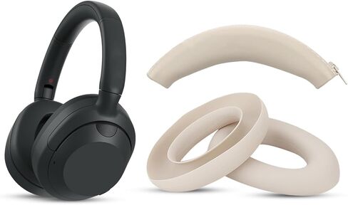 Silicone Case Cover for Sony ULT WEAR WH-ULT900N, Soft Silicone Earcaps & Headband Protector, Anti-Scratch Headphones Accessories (Black) in Saudi Arabia