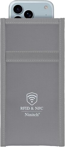 Faraday Bags for Phone Privacy & Security - Signal Blocking Pouch for GPS/WIFI/5G/RFID - Fireproof & Waterproof Anti-Drop Case for Travel & Data Protection Black in Saudi Arabia