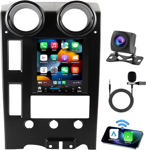 راديو ستيريو للسيارة Android 14 لسيارة Hummer H2 2004-2009 مدمج Carplay/Android Auto 9.7 بوصة وحدة رئيسية طراز Tesla IPS شاشة تعمل باللمس مع نظام ملاحة GPS DSP Bluetooth GPS، FM WiFi + كاميرا احتياطية in Kuwait
