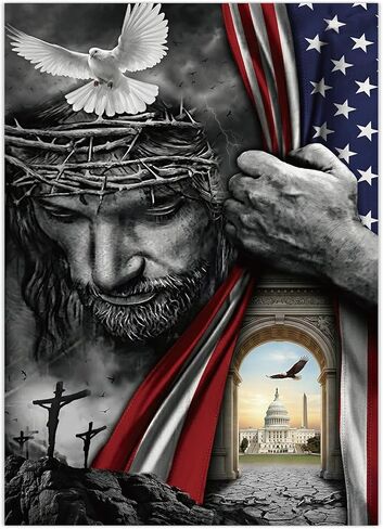 Jesus Diamond Art Kits for Adults - Full Drill Diamond Painting Christian Religious Design, Blue Ocean Jesus Saves Drowning Gem Art Canvas Set Christ Holiday Gifts in Saudi Arabia