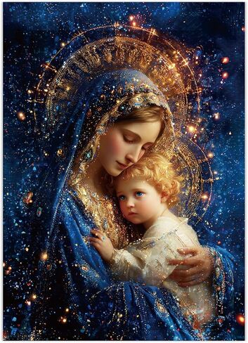 Jesus Diamond Art Kits for Adults - Full Drill Diamond Painting Christian Religious Design, Blue Ocean Jesus Saves Drowning Gem Art Canvas Set Christ Holiday Gifts in Saudi Arabia