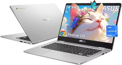 كمبيوتر محمول ASUS خفيف الوزن مقاس 14 بوصة، شاشة FHD، Intel رباعي النواة N4500 حتى 2.8 جيجا هرتز، ذاكرة الوصول العشوائي 4 جيجا، 128 جيجا eMMC، شاشة مضادة للتوهج، واي فاي، ويندوز 11 هوم في وضع S، ستار بلاك in Saudi Arabia