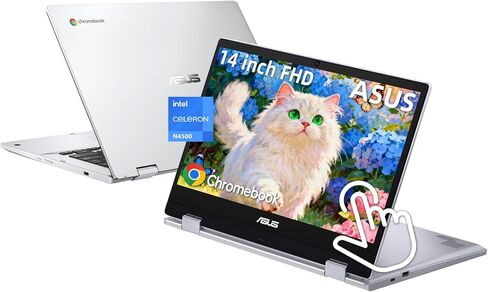 كمبيوتر محمول ASUS خفيف الوزن مقاس 14 بوصة، شاشة FHD، Intel رباعي النواة N4500 حتى 2.8 جيجا هرتز، ذاكرة الوصول العشوائي 4 جيجا، 128 جيجا eMMC، شاشة مضادة للتوهج، واي فاي، ويندوز 11 هوم في وضع S، ستار بلاك in Kuwait