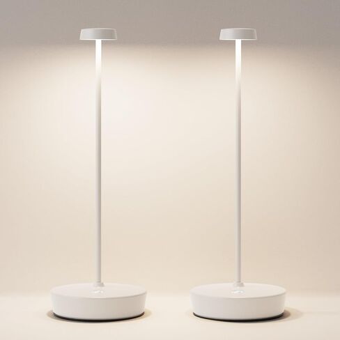 Cordless LED Table Lamp，Rechargeable Battery Desk Lamps, 3 Color Stepless Dimmable Metal Battery Table Lamps, Portable Table Light for Indoor/Outdoor/Restaurants/Bedroom/Bar in Saudi Arabia