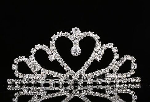 جميل شوب ميني القلب تايارا تاج لحفل الزفاف حفلة عيد ميلاد Pegeant Prinecess Party in Kuwait