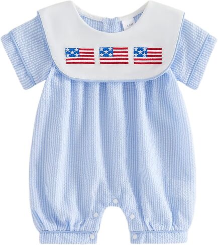 عيد الفصح طفل رضيع الزي مخطط الصليب رومبير قصيرة الأكمام نيسيي الرضع لطيف بذلة الربيع الصيف الكنيسة الملابس in Kuwait