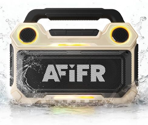 Outdoor Bluetooth Speaker, 160W Loud Bass! Rugged, IP67 Waterproof, 24H Playtime with Lights, Wireless TWS Pairing Portable Speakers for Party, Outsides, Travel, Beach, Garage (Black) in Saudi Arabia