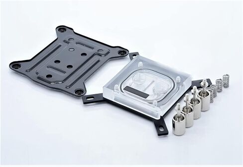 Dracaena.io AMD CPU Water Block، 63x63mm مبرد مياه RGB معدني كامل لمقبس وحدة المعالجة المركزية AM4/AM5، النحاس/الألومنيوم/الأكريليك، خيوط G1/4، ميكروفين 0.4 مم، إضاءة سيمفونية RGB 5 فولت in Saudi Arabia