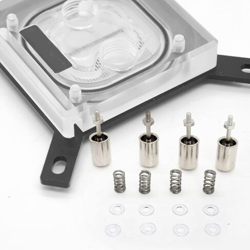 Dracaena.io AMD CPU Water Block، 63x63mm مبرد مياه RGB معدني كامل لمقبس وحدة المعالجة المركزية AM4/AM5، النحاس/الألومنيوم/الأكريليك، خيوط G1/4، ميكروفين 0.4 مم، إضاءة سيمفونية RGB 5 فولت in Saudi Arabia