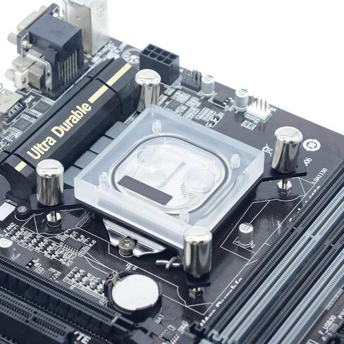 Dracaena.io AMD CPU Water Block، 63x63mm مبرد مياه RGB معدني كامل لمقبس وحدة المعالجة المركزية AM4/AM5، النحاس/الألومنيوم/الأكريليك، خيوط G1/4، ميكروفين 0.4 مم، إضاءة سيمفونية RGB 5 فولت in Saudi Arabia