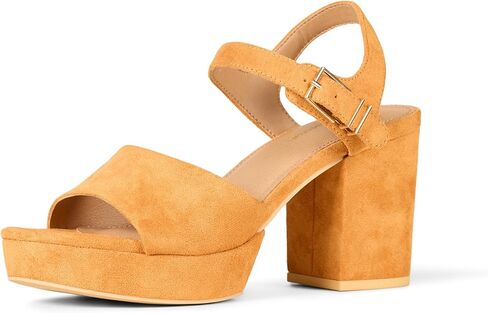 Amazon Essentials Women's Platform Block Heel Sandals with Ankle Strap in Saudi Arabia