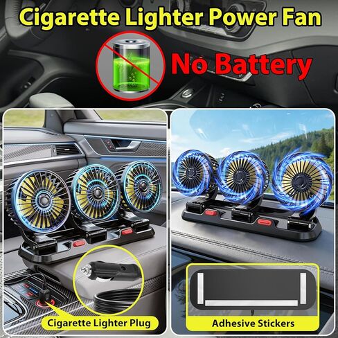 Rechargeable Car Fan for Backseat Kids, Rechargeable Car Backseat Fan for Kids Rear Facing Back Seat (Battery Operated) in Saudi Arabia