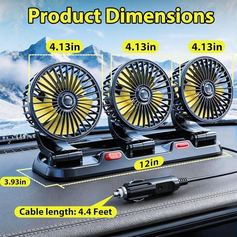 Rechargeable Car Fan for Backseat Kids, Rechargeable Car Backseat Fan for Kids Rear Facing Back Seat (Battery Operated) in Saudi Arabia