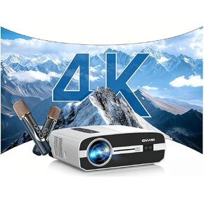 جهاز عرض بتركيز تلقائي 4K، مع 2 ميكروفونات لاسلكية، أجهزة عرض ذكية فائقة الدقة 1200 ANSI وتطبيقات بث بلوتوث واي فاي لنظام Android في المسرح المنزلي في ضوء النهار، 1080 بكسل أصلي، HDR، HDMI ARC، حامل السقف in Kuwait