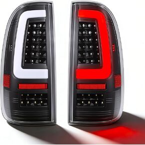 مصابيح خلفية LED متسلسلة كاملة لسيارة Ford F-150 2004-2008، تسلسل بدء التشغيل الديناميكي، عدسة مدخنة، مظهر مخصص فريد، إشارة الانعطاف، مجموعة المصابيح الخلفية للفرامل والعكس in Kuwait