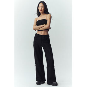 Alo Yoga Wool Blend Nightcap Wide Leg Pant - Black in Kuwait