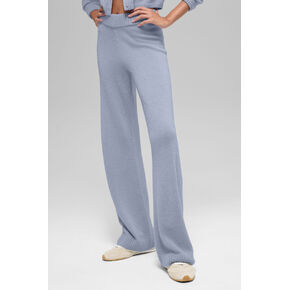 Alo Yoga Wool Cashmere High-Waist New Class Wide Leg Pant - Winter Frost in Kuwait