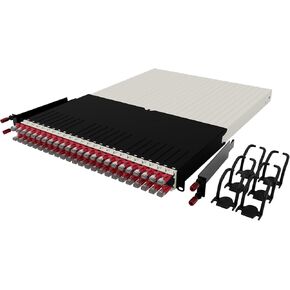 Patchbox ONE 30 RU Cat.6a - لوحة توصيل ذات 24 منفذًا مع نظام إدارة الكابلات القابل للسحب لرفوف مقاس 19 بوصة، تتضمن كابلات وأشرطة مسطحة 10 جيجابايت، وإعدادات سهلة للشبكة والخادم (UTP، أزرق، 1.8 م / 30RU) in Kuwait