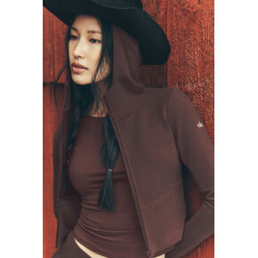 Alo Yoga Sway Full Zip Hoodie - Brownstone in Kuwait