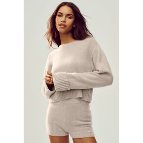 Alo Yoga Cashmere Embrace Pullover - Oat Heather in Kuwait