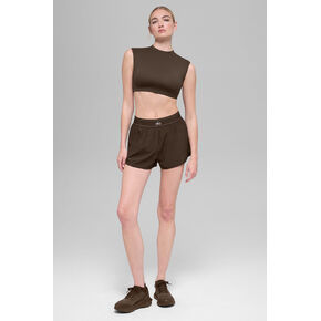 Alo Yoga ALO Softsculpt Capped Out Short Sleeve - Espresso in Kuwait