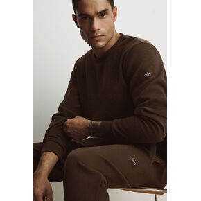 Alo Yoga Waffle Lounge Long Sleeve Crew - Espresso in Kuwait