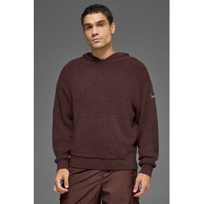 Alo Yoga Textured Knit Hoodie - Brownstone in Kuwait