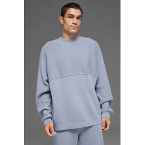 Alo Yoga Domain Shift Rib Knit Sweater Crew - Winter Frost in Kuwait