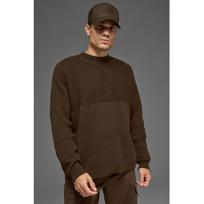 سترة Alo Yoga Domain Shift Rib Knit Crew - إسبرسو in Kuwait