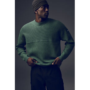 Alo Yoga Domain Shift Rib Knit Sweater Crew - Clover Green in Saudi Arabia