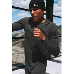 Alo Yoga ALO Vapor Crewneck Long Sleeve - Anthracite in Kuwait