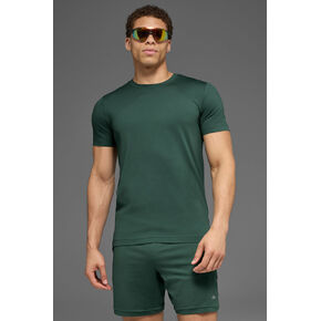 Alo Yoga Conquer Reform Crewneck Short Sleeve - Clover Green in Kuwait