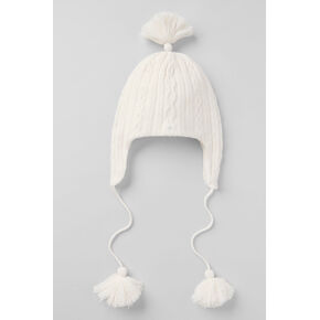 قبعة Alo Yoga Cable Knit Winter Bliss Earflap - عاجي - عاجي / مقاس واحد in Kuwait