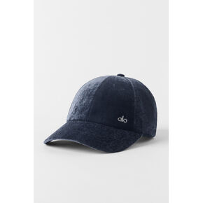 Alo Yoga Velvet Off-Duty Cap - Navy - Navy / One Size in Kuwait