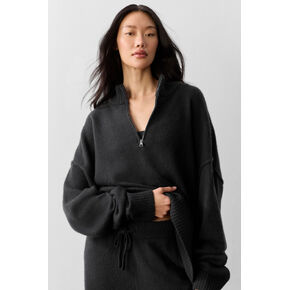 Alo Yoga Wool Cashmere New Class 1/4 Zip Pullover - Black in Kuwait