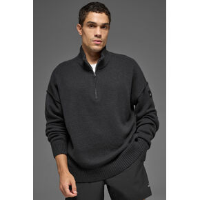 Alo Yoga Wool Cashmere New Class 1/4 Zip Pullover - Black in Kuwait