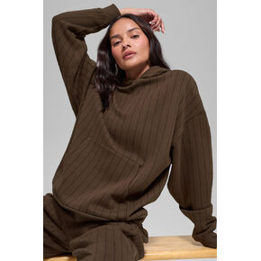 Alo Yoga Pinstripe Hoodie - Espresso Pinstripe in Kuwait