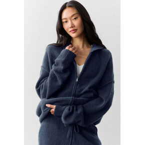 Alo Yoga Wool Cashmere New Class Full Zip Hoodie - Navy in Kuwait