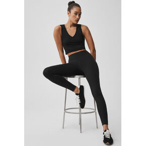 Alo Yoga Seamless Pointelle Tank - Black in Kuwait