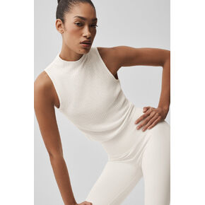 Alo Yoga Sweater سترة بدون أكمام منسوجة - عاجي in Kuwait