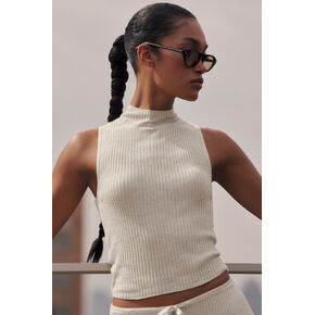 Alo Yoga Sweater Knit Unwind بدون أكمام - شوفان هيذر in Kuwait